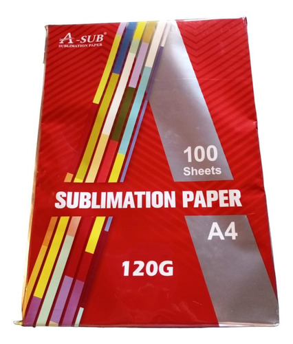 Papel De Sublimacion A-sub Tamaño A4 100 Hojas