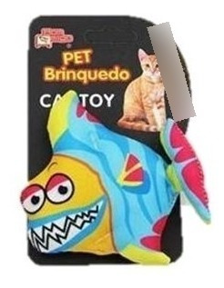 Brinquedo Peixe Colorido Para Gato Tecido Atóxico Cat Nip 