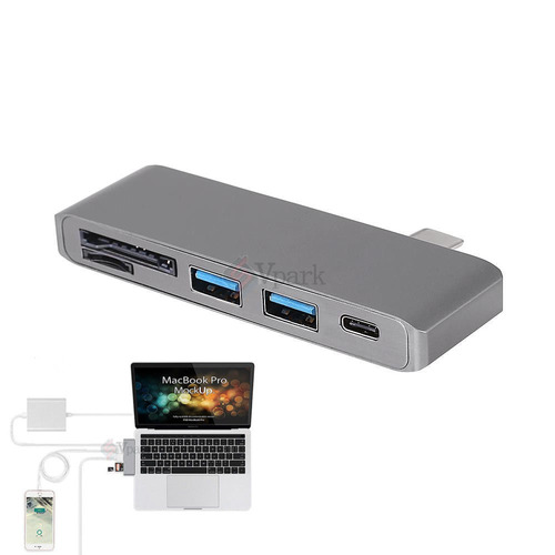 5 En 1 Usb 3.0 Hub Tipo C Adaptador De Carga Para Macbook Pr