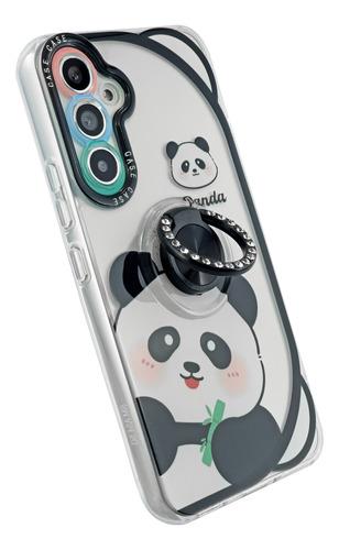 Funda Transparente Teddy Cat Con Anillo Para Samsung A24