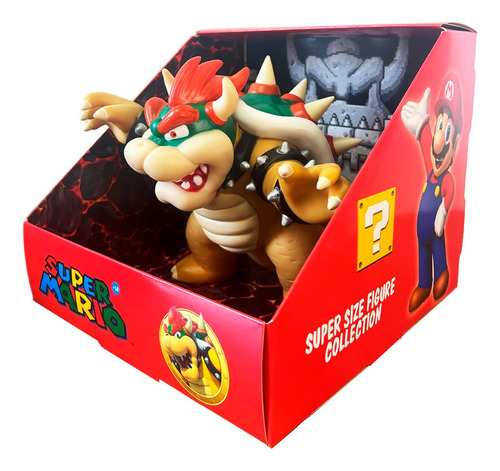 Boneco Rei Bowser Koopa Grande Coleção Super Mario Bros