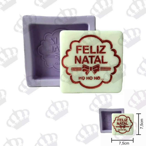 Imagem 1 de 2 de Molde De Silicone Barra Feliz Natal Mod.2 Ib-185