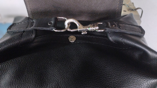 Chopper Bag Sissybar Bag Couro Preto