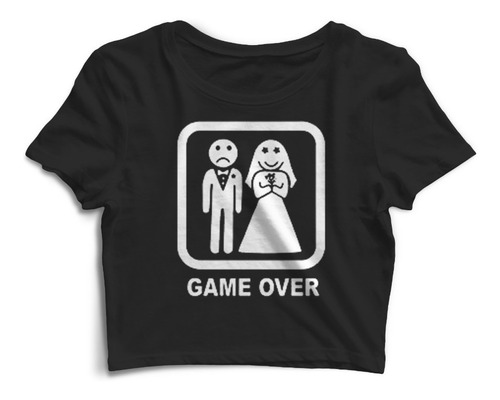 Cropped Feminino Game Over Casal Casamento Promoção Envio Ja