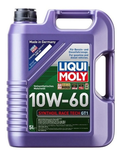 Liqui Moly Synthoil Race Tech Gt1 10w60 5lts Alto Desempeño