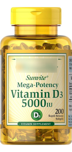 Suplemento Dietario Puritan's Pride Con Vitamina D3 5000