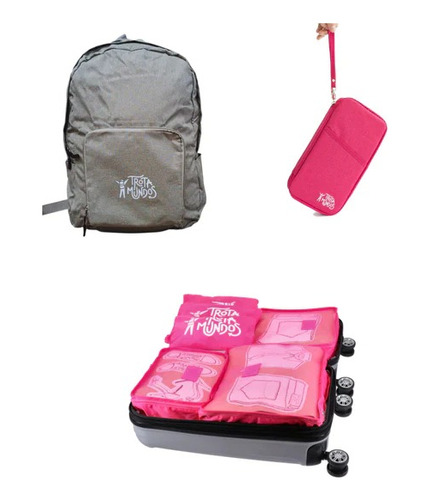 Kit Viajero Full Practicidad Mochila Plegable, Organizador