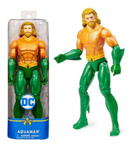 Imagen 1 de 6 de Aquaman Figura De 30cm Muñeco Articulado Art 68700 Original