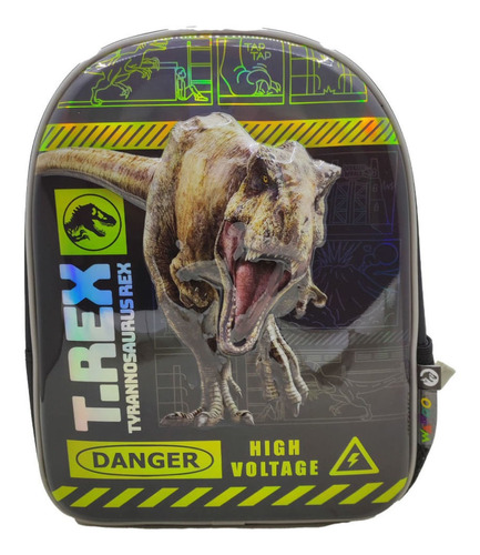 Mochila Escolar Carro 12  Jurassic World T-rex