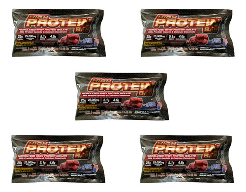5 X High Protein Bar 25g De Proteina Barra Chocolate Brownie