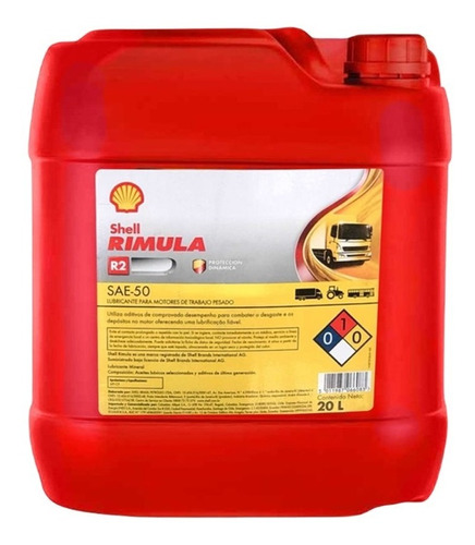 Aceite Motor Diesel Sae 50 Shell Rimula R2 Paila 20lts