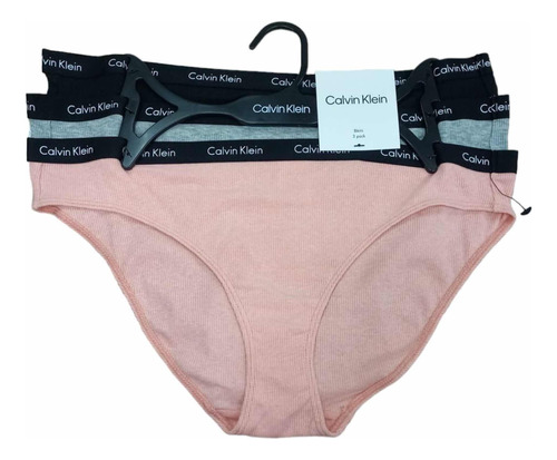 Set De 3 Calzones Bikini Calvin Klein Originales Talla L/g