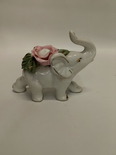 Porcelana De Elefante Antigua En Porcelana Japan Pequeño