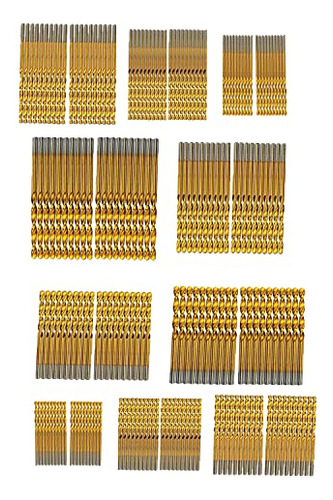 200pcs Titanium Micro Twist Drill Bits 1mm, 1.5mm, 2mm, 2.5m