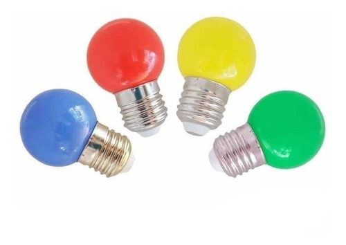 Lampara Led Pack X 10 Gota 1w E27 Ideal Guirnalda Colores