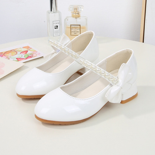 Zapatos De Tacón Alto Estilo Princesa Para Niñas Con Nudo De
