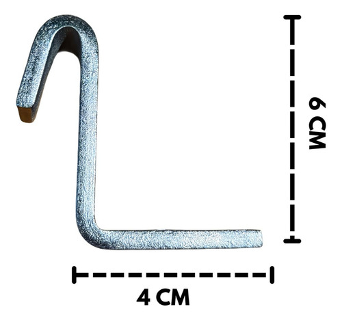 Palometa Palomita Curva Galvanizada 3/4 X 3/16 X 10 Unidades
