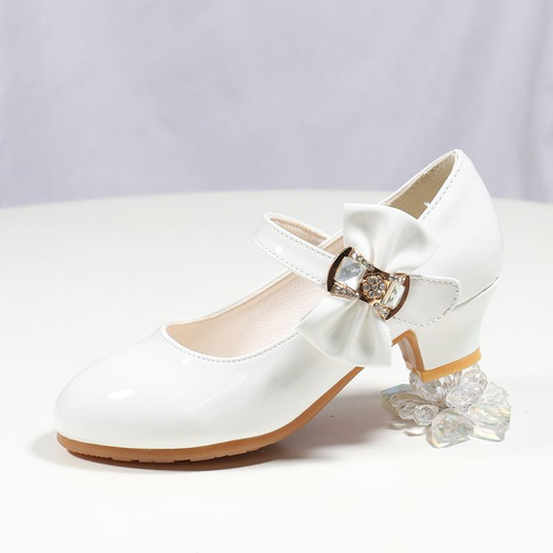 Zapatos De Tacón Alto De Cristal Estilo Princesa Para Niñas
