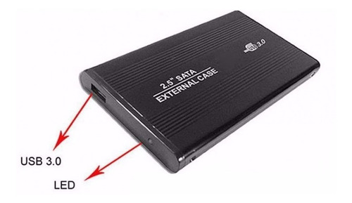 Imagen 5 de 5 de Caja Externa Case Sata Disco Duro 2.5'' Usb 3.0 Laptop Port