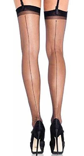 Leg Avenue - Medias Opacas Para Mujer Con Tacón Cubano, Con 