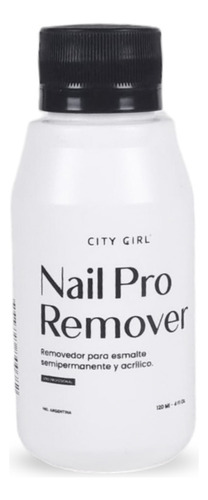 Removedor De Esmalte Semi Y Acrilico City Girl 120ml