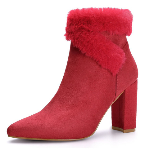 Botas De Tobillo Rojo De Allegra K De Punt B07fvm4grz_060424