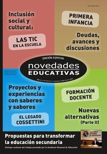 Revista Novedades Educativas 216/217 - Dic. 08 / Ene. 09