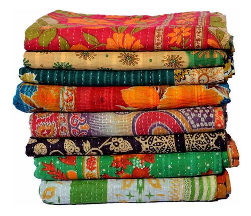 Boho Sanskriti Colcha India Vintage, Ralli, Lot Kantha, Colc