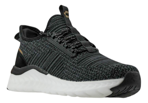 Tenis Deportivos Hombre Charly 1086350 Running Negro / Blanco
