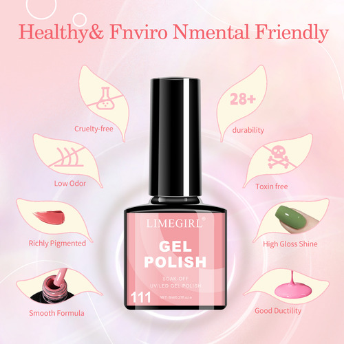 Esmalte De Uñas En Gel De 30 Unidades/6 Colores Con Lámpara