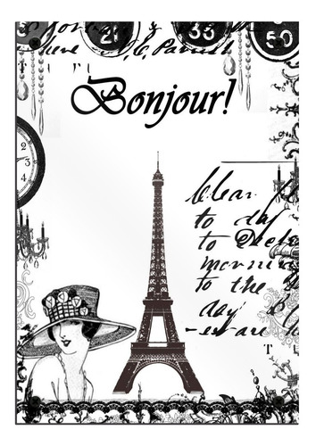 Hioni i Love Paris diseño Vintage Cartel de Chapa para Pared 