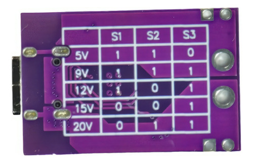 Selector De Voltaje Usb-c De 5v-20v Eliminador Cel