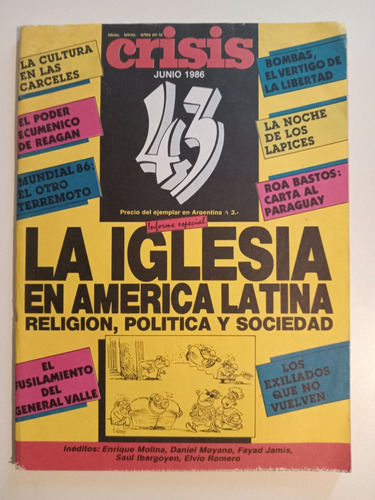 Revista Crisis N 43 Junio 1986 - La Noche De Los Lápices 