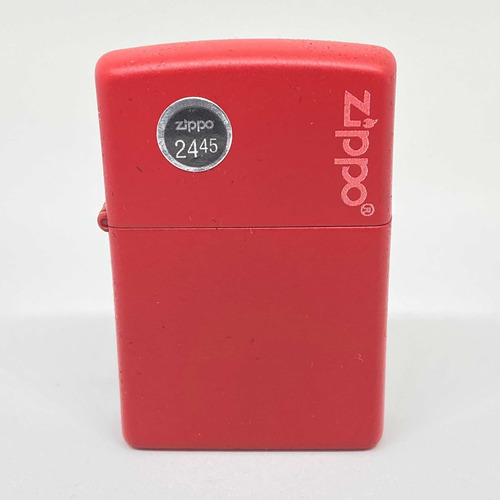 Encendedor Zippo Rojo Mate Con Logo + Regalo