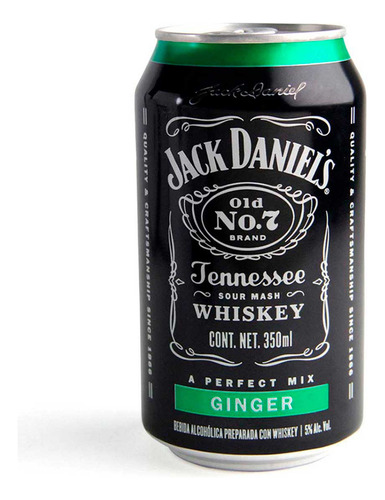 Jack Daniel's Bebida Alcohólica Preparada Con Ginger