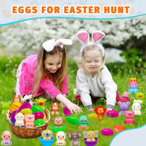 Huevos De Pascua Rellenos Con Juguetes De Animales Blandos P