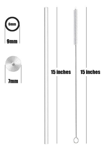 Alink Pajitas De Silicona Transparente Reutilizables Extra L