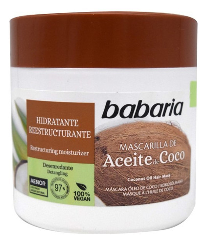 Mascarilla Capilar Coco Reestructurante 400ml Babaria