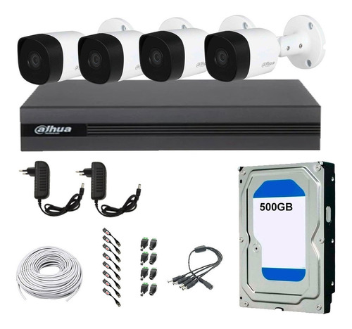 Kit De Seguridad 4 Camaras Exterior 5 Mp + Dvr 8ch Full Hd