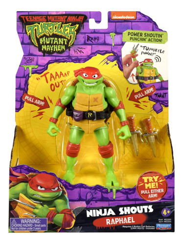 Muñeco Articulado Tortugas Ninjas Rafael C Sonido P Niños