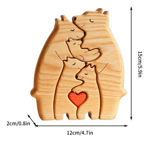 Figura De Amor De Madera Tallada A Mano, Creativa, Con Forma