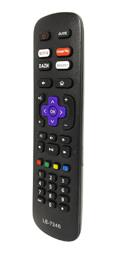 Kit 5 Controles Remoto Tv Roku Aoc Netflix/deezer Le-7246