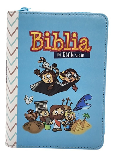 Biblia Rv1960 P/niños Azul/cierre T/bols
