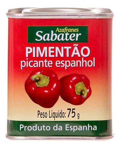 Páprica Pimentão Picante Sabater Espanhol 75g