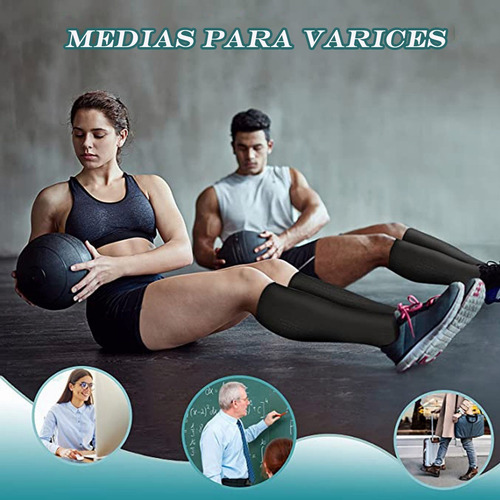 Medias Calcetas Compresión Alivia Varices Y Circulación 8pcs