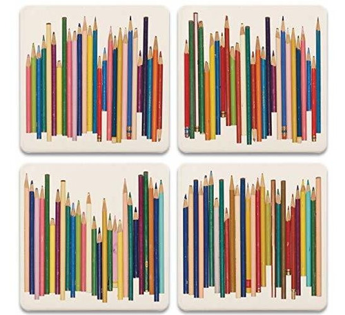 Coasterstone Frank Lloyd Wright Colored Pencils Set Of 4 Coa