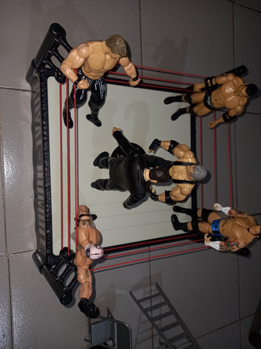 Ring Mattel Wwe 2010 Con 6 Muñecos ( De Uso ) (Usado)
