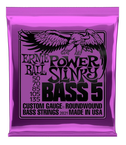 Encordado Ernie Ball EB2821 Power Slinky Bajo Eléctrico 50-135