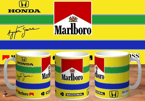 Taza De Ceramica Ayrton Senna Honda Conmemorativa 4k Art