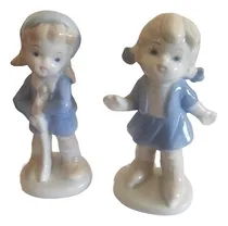 Comprar 2 Estatuas De Porcelana Niños